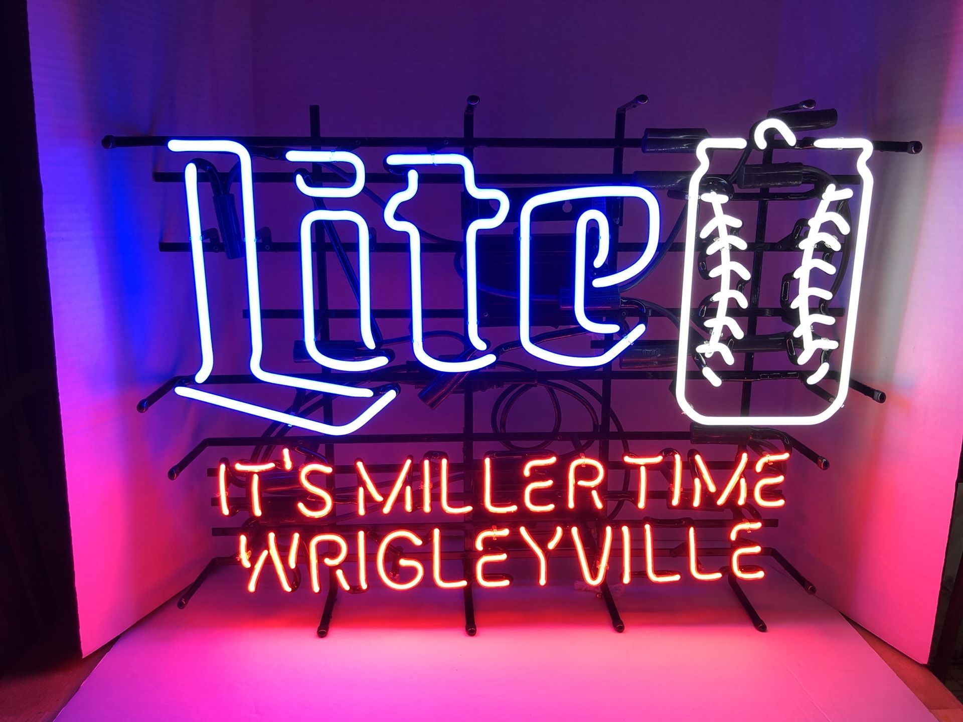 Brand New! Neon Sign “Lite” “ It’s Miller Time Wrigleyville”