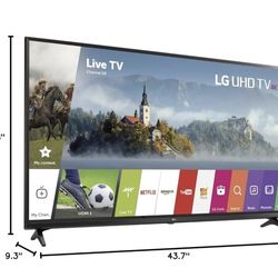 49" Ultra HD 4K TV WITH ARTICULATING WALL MOUNT