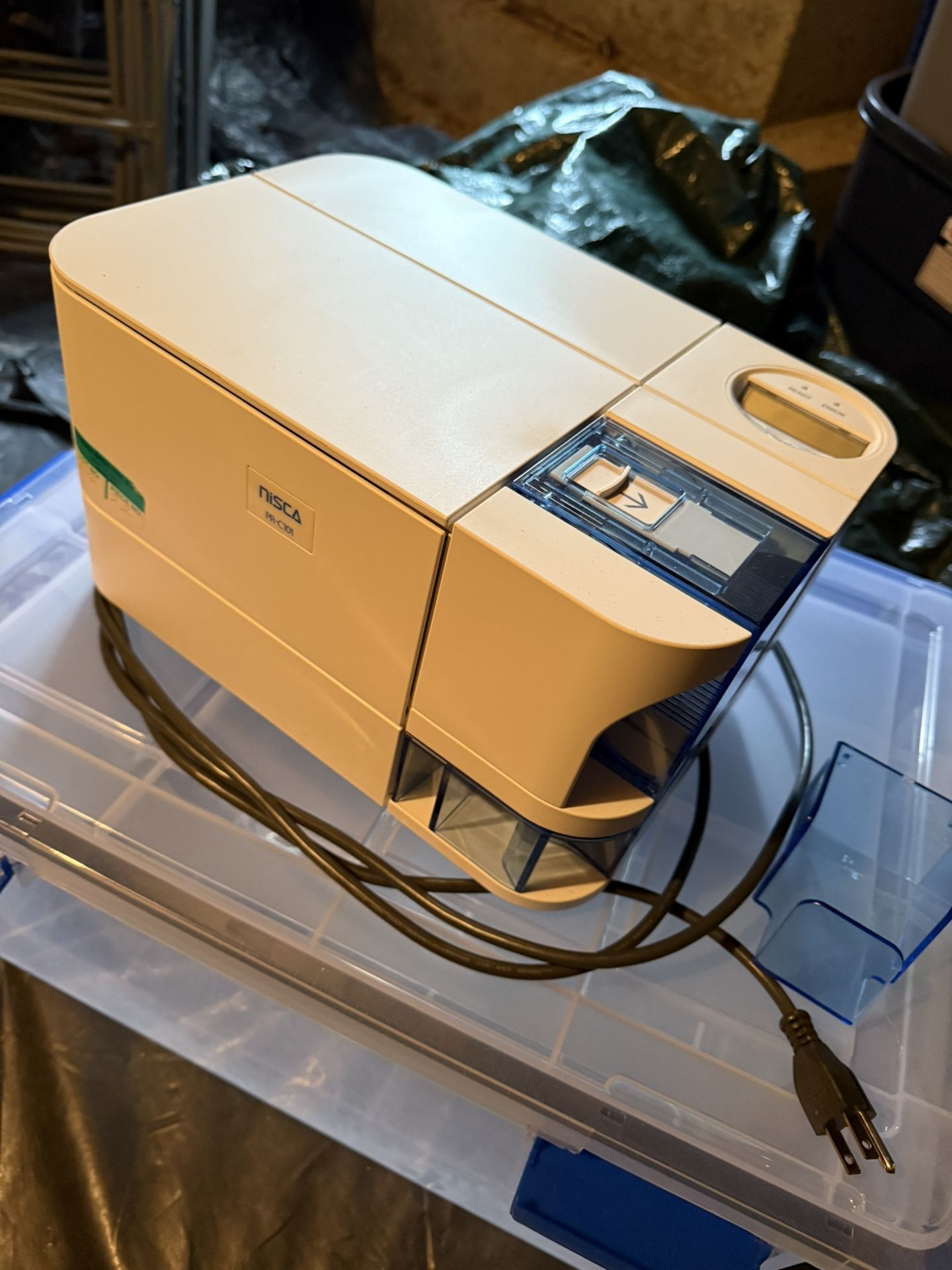 Nisca PR C101 ID Card Printer Works Turns On Plastic Badge Printer USB RS232