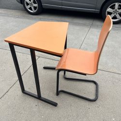Orange Post Modern Desk + Chair