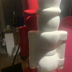 Flocked Christmas Nutcracker 