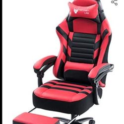RED/BLACK 400 LBS GAMING CHAIR WITH FOOT REST