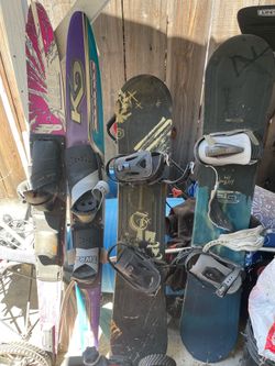 Snow boards and water skis