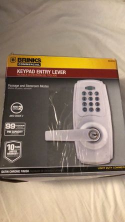 BRINKS COMMERCIAL Keyless Entry Door Lock Satin Chrome Keypad