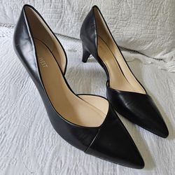 NINE WEST SIZE Sz 10 Black Low Heel Heels Prom Formal Wedding Office Work Shoes