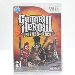New Sealed Guitar Hero III: Legends of Rock Nintendo Wii 2006 Not For Resale