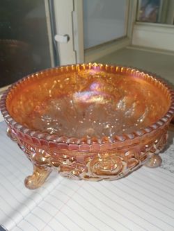 Carnival Glass Serving Bowl