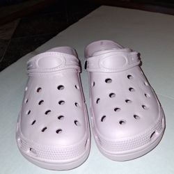 Womens Crocs Size 7-8 Pink Colored
