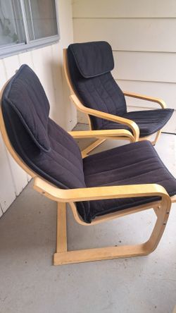Pair of wooden framed chairs
