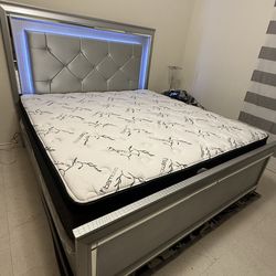 King bed frame with mattress set pillow top bamboo