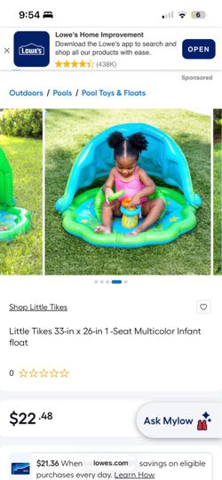 Baby boat with floating suit AND sun shade mat