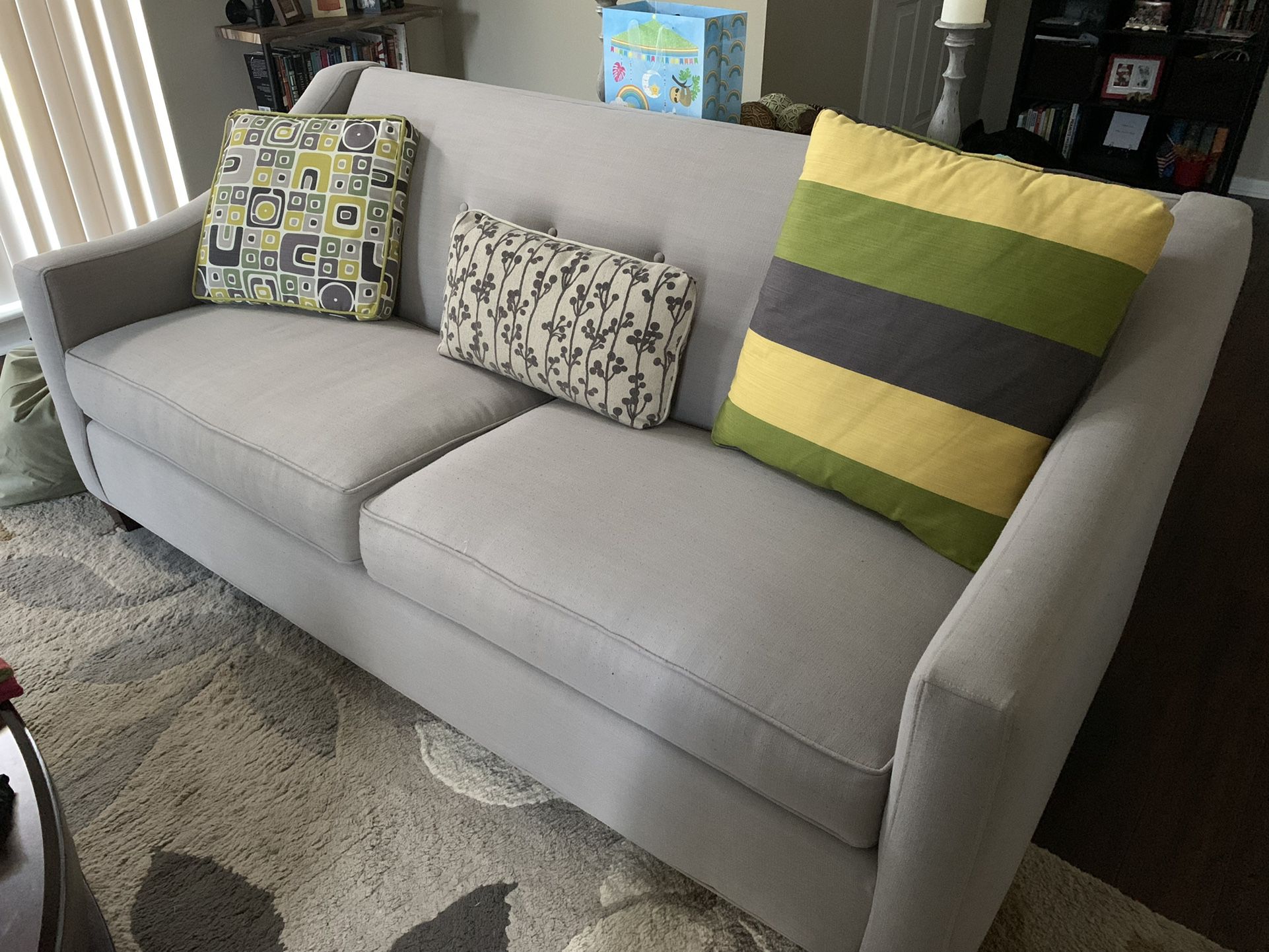 Light Gray Sofa w/ pillows