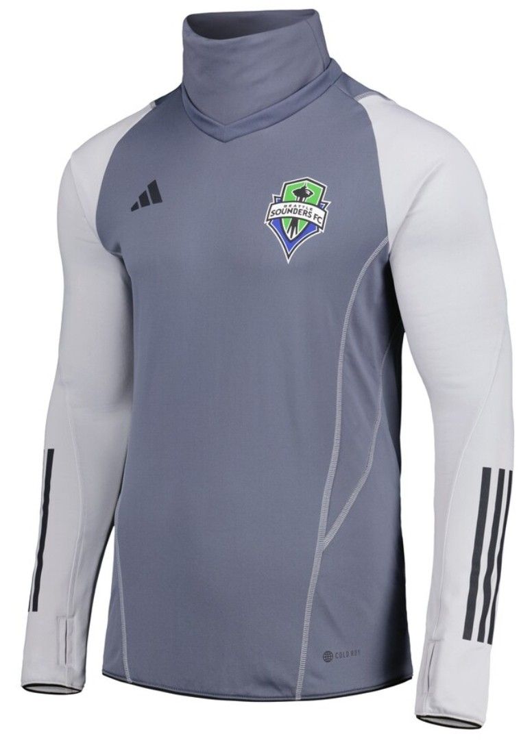 Adidas Seattle Sounders FC Gray 2023 On-Field AEROREADY Quarter-Zip Training Top