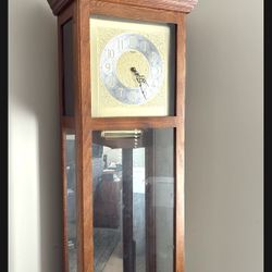 Beautiful Curio Cabinet and Grandfather Clock