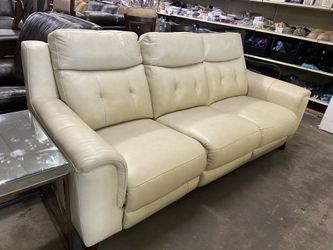 Campania Leather Reclining Sofa