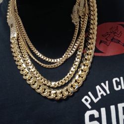 14k Stainless Steel Cuban Link Chains 