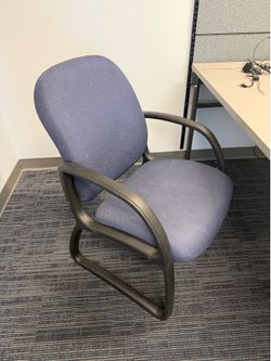 Brand New Blue Sled Chairs