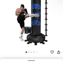 RDX XXL 330LBS Target Freestanding Punching Bag with Cover & Gloves – 72” Adult Heavy Pedestal Punch Bag Set - 17 Suction Cup 8 Extended Legs Stand Ba
