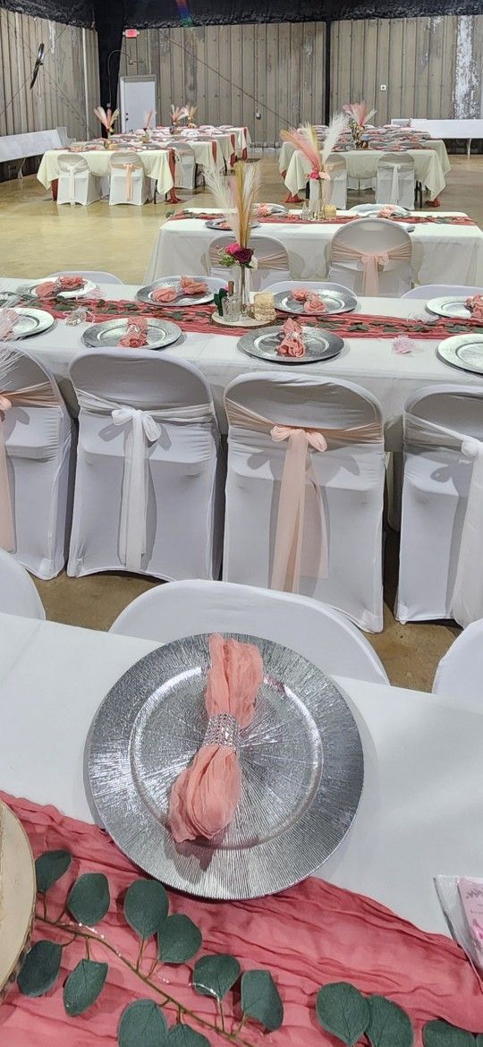 100 Silver Charger Plates