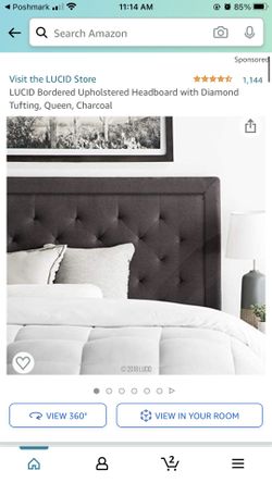 upholstered headboard with diamond tufting
