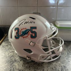 Jaylen Waddle Autographed Helmet