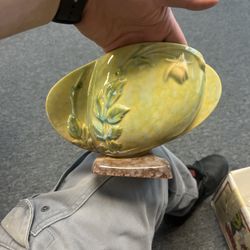 Roseville Wincraft Green 1948 Vintage Mid Century Modern Art Pottery Vase 241-6