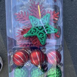 Tree Topper & Ornament Set 119 Pieces Never Opened