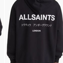 AllSaints Underground Hoodie Mens Size 2xl