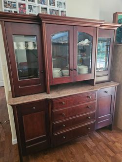 Solid Cherry Wood China Hutch/ Buffet