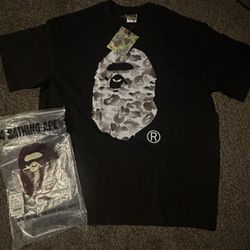 BLACK CAMO BAPE TEE