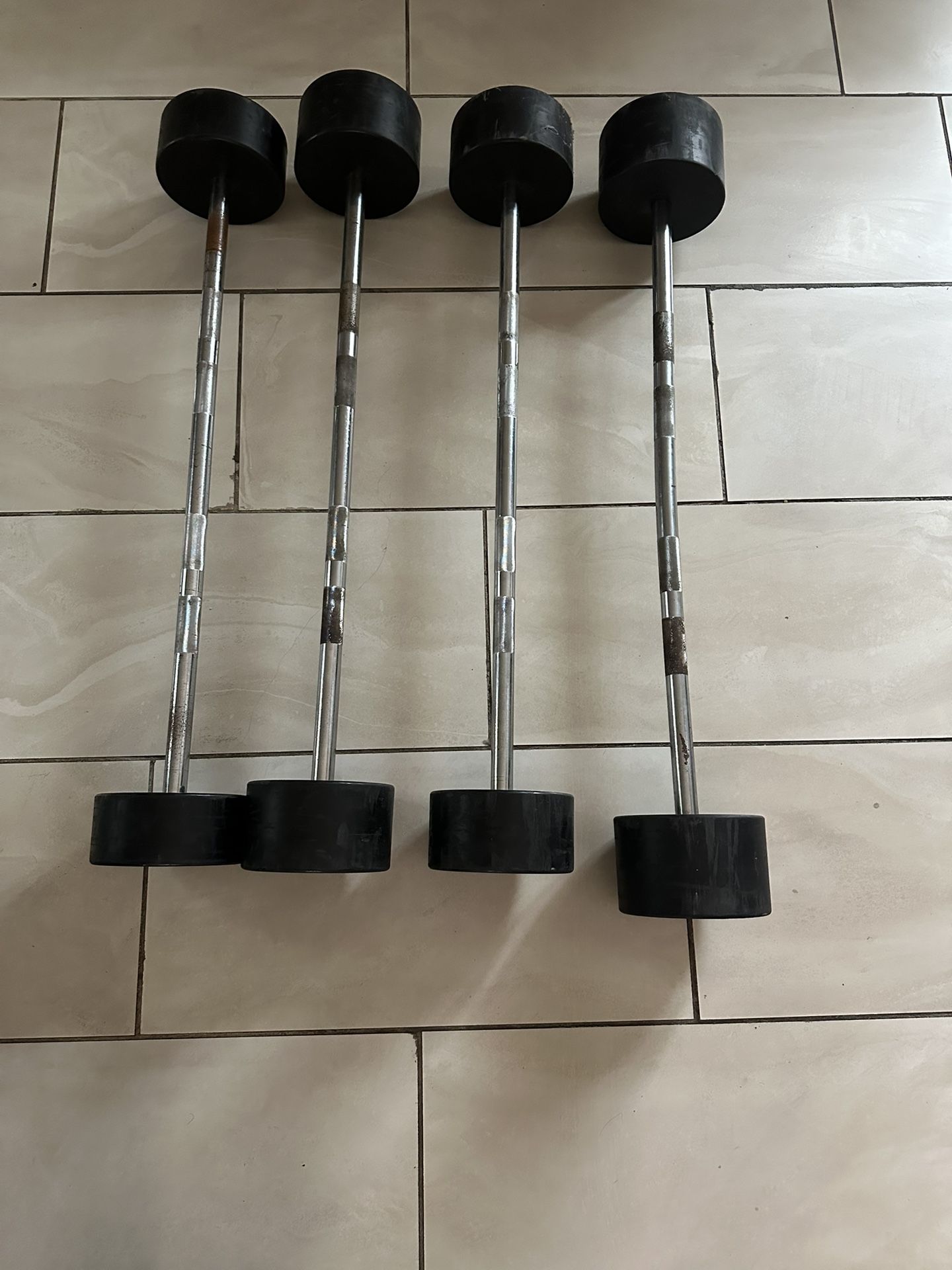 UMAX Urethane FIXED BARBELLS 110,100,90,80 pairs 380lbs total