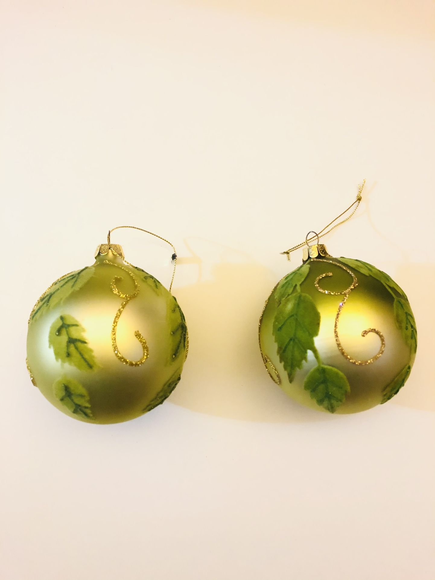 Green Textured Ornaments