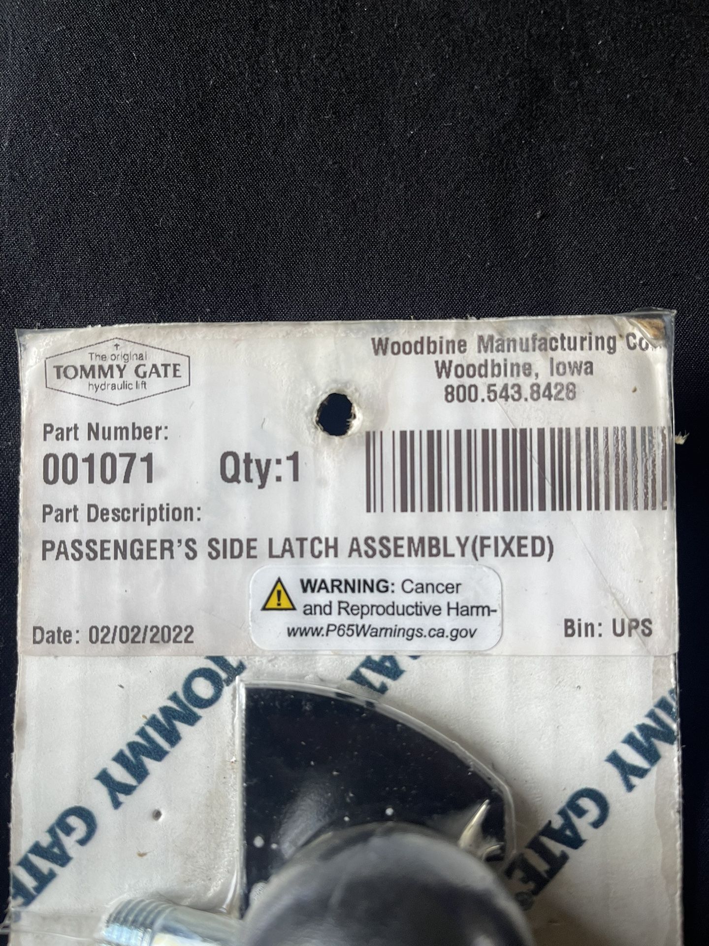 Tommy Gate Lift Latch RH