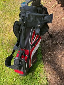 Tour X Junior Stand/Carry Nylon Golf Bag, Light Weight, Padded Harness Strap