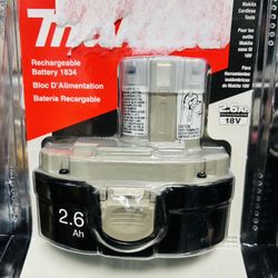 Makita 18V Ni-MH 2.6 Ah Battery 1834, Pod Style