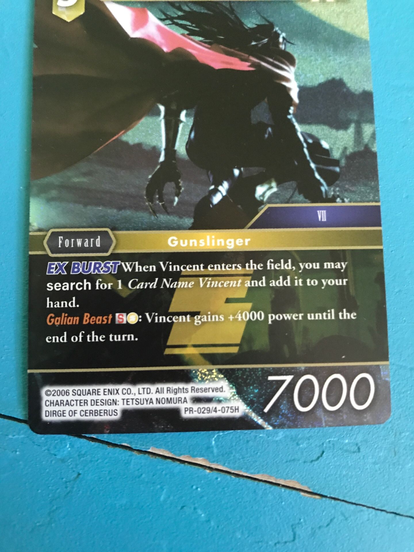 Vincent Final Fantasy Foil Ex Card and Pure Hearted Son Goku