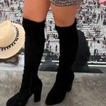 Over The Knee  Black Boots