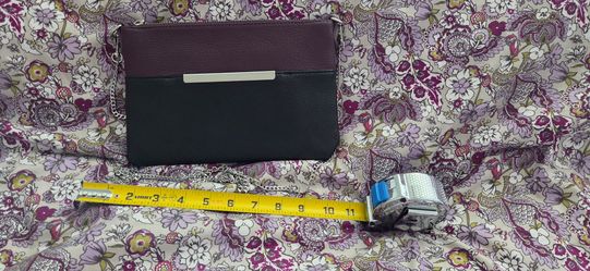Purple and black shoulder bag
