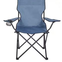 Basic Size Blue Metal Folding Chair