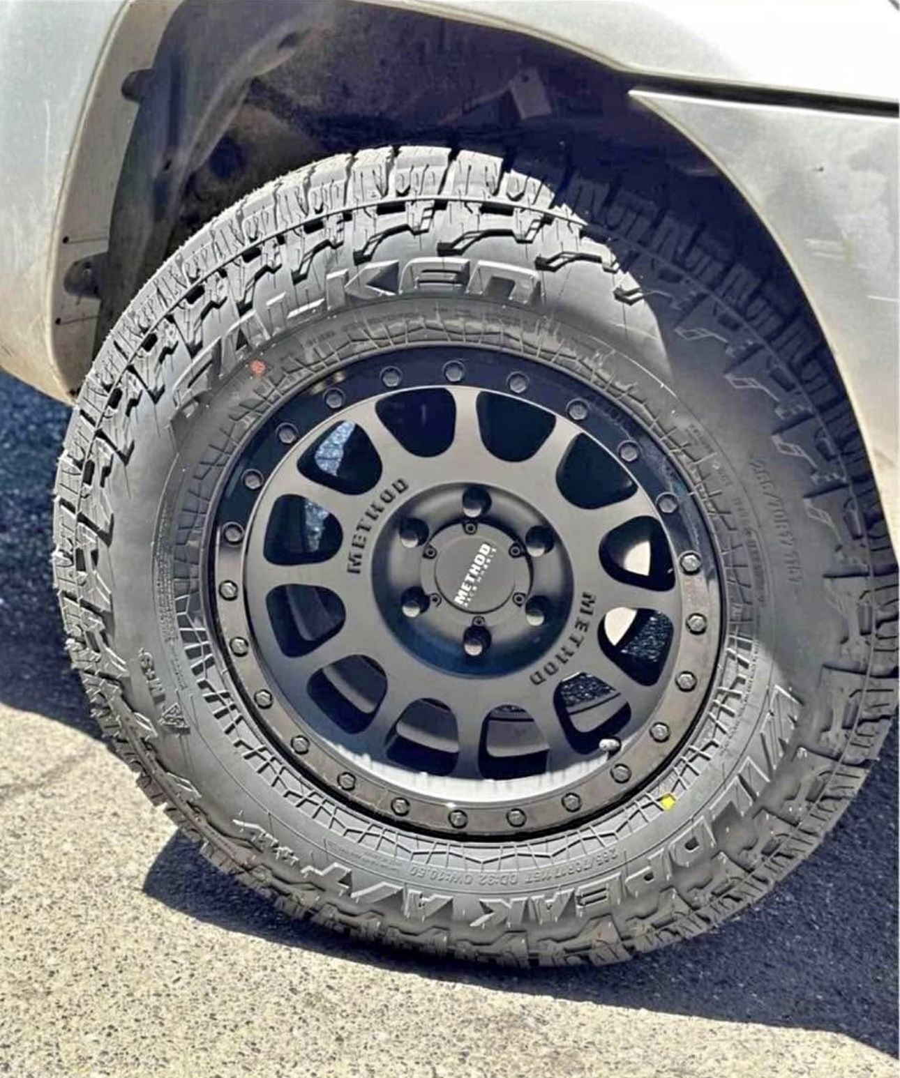 Method MR305 Double Black 17x8.5 6x139.7 +0 265/70R17 Falken Wildpeak AT4W Rims + Tires Package Deal