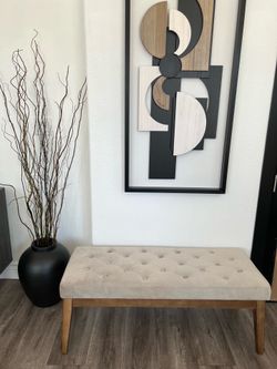 Beige bench