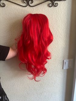 Halloween Long Red Wavy Costume Wig