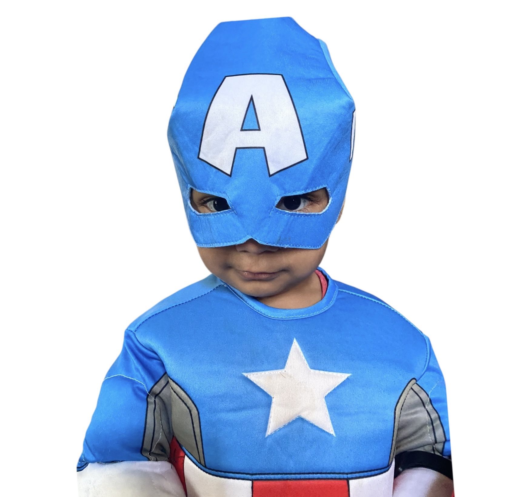 Captain America Mask – Marvel Superhero Costume Accessory – Blue with “A” Emblem Size 4-5
