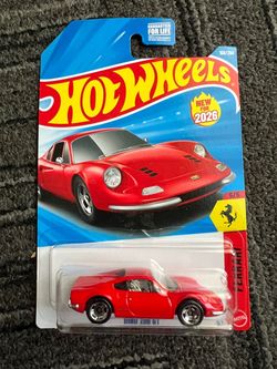 Hot Wheels Red Ferrari Dino 206 GT | Brand New | Ferrari