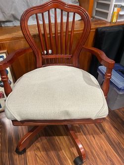 Wooden desk chair