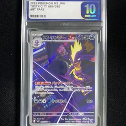 POKEMON TCG NM FULL ART HOLO RARE SLAB PROFESSIONAL GRADED 10,  2025 Pokemon TCG Japanese M2 Toxtricity 089/080 AR Gem Mint PLG 10 SV42