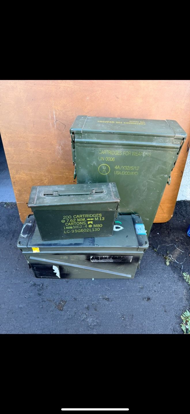 Ammo Storage Boxes - (2) Available.