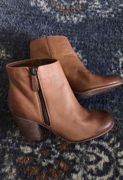 Nordstrom BP Brown Leather Booties 8.5