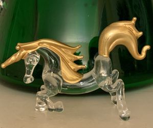 Glass Unicorn with Gold Trimmings