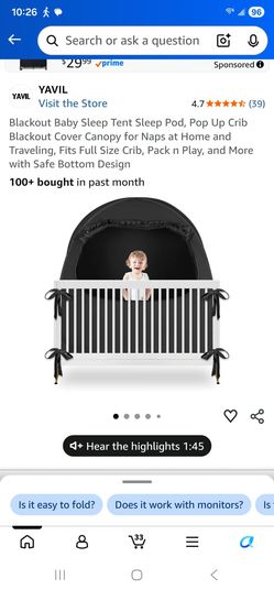Crib Blackout baby sleep tent